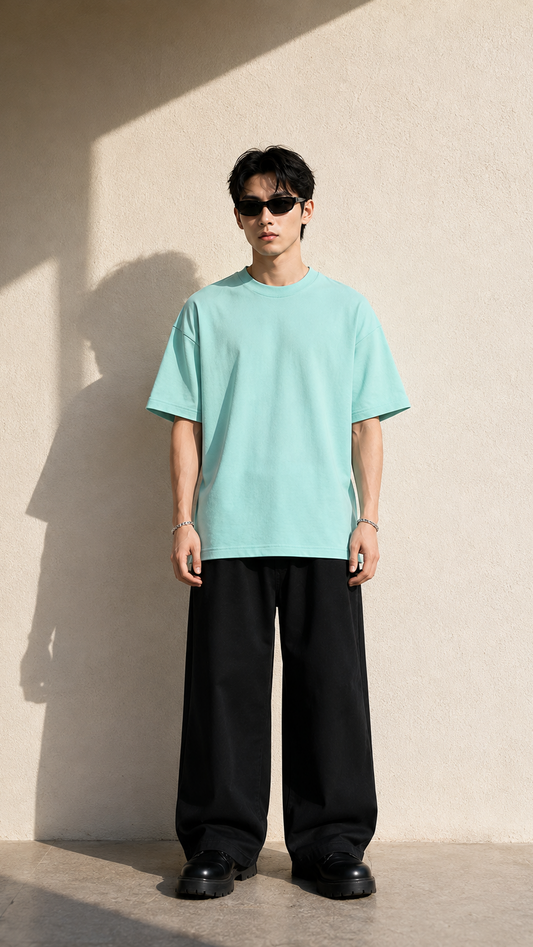 260 GSM UNISEX MINT COTTON OVERSIZED TSHIRT