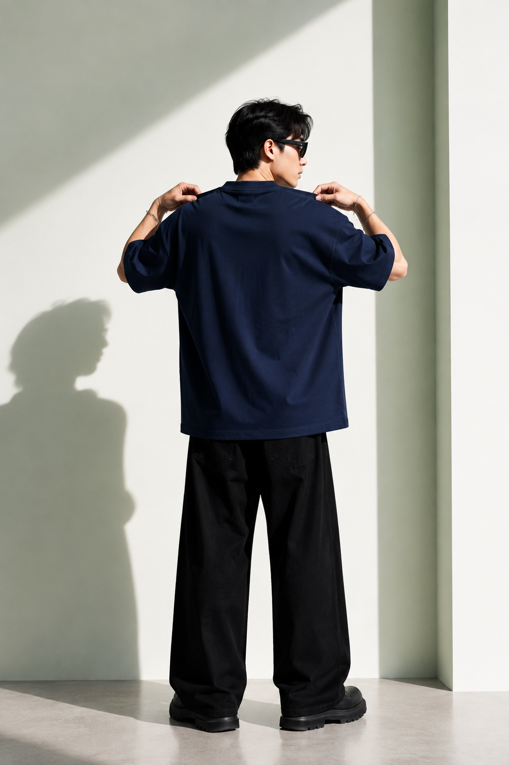 260 GSM UNISEX NAVY BLUE COTTON OVERSIZED TSHIRT