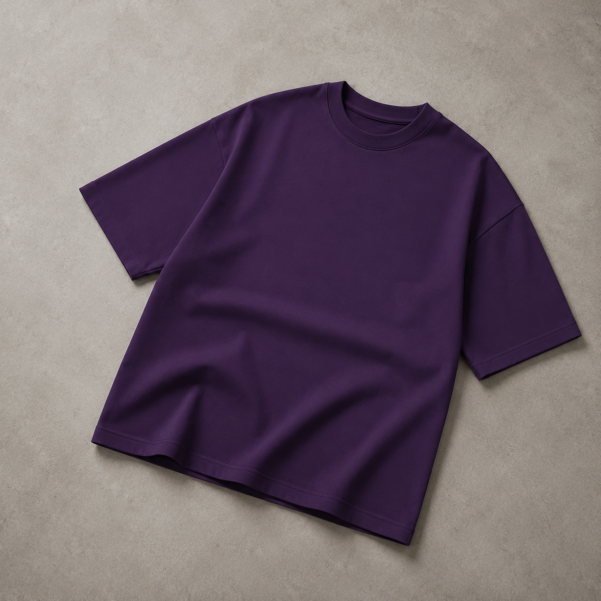260 GSM UNISEX PURPLE COTTON OVERSIZED TSHIRT