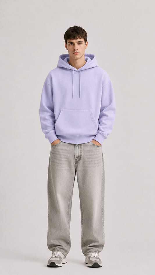 400 GSM LAVENDER PREMIUM UNISEX OVERSIZED HOODIE