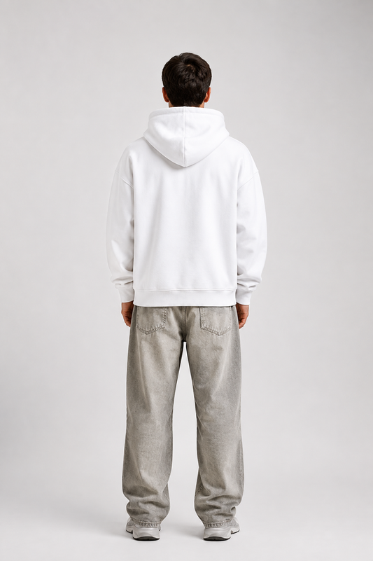 400 GSM WHITE PREMIUM UNISEX OVERSIZED HOODIE