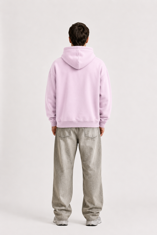 400 GSM BABY PINK PREMIUM UNISEX OVERSIZED HOODIE