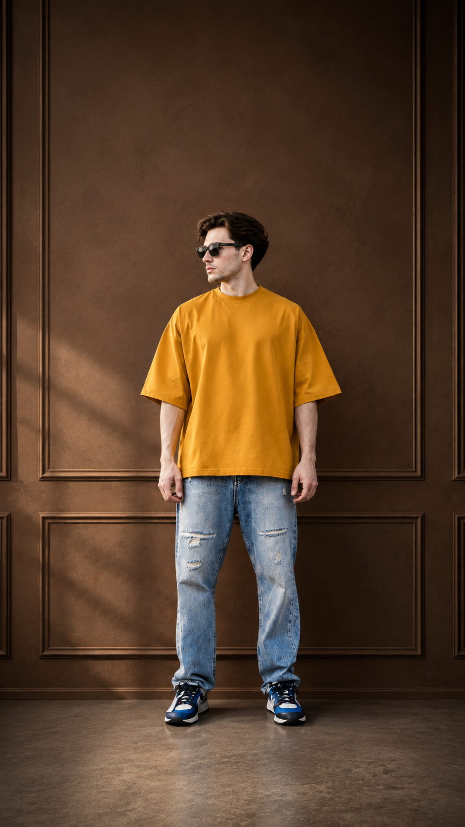 260 GSM UNISEX GOLDEN YELLOW COTTON OVERSIZED TSHIRT