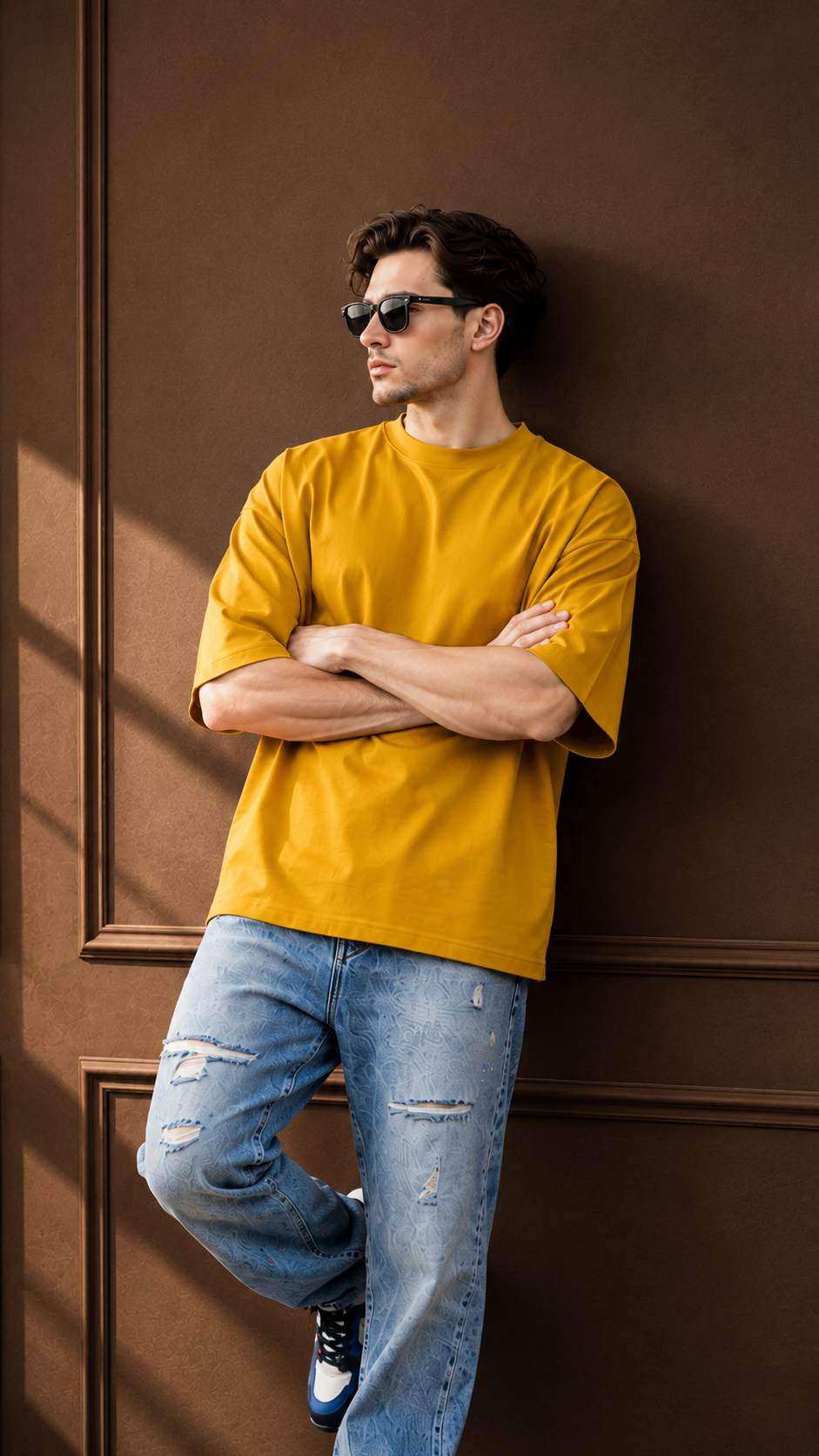 260 GSM UNISEX GOLDEN YELLOW COTTON OVERSIZED TSHIRT