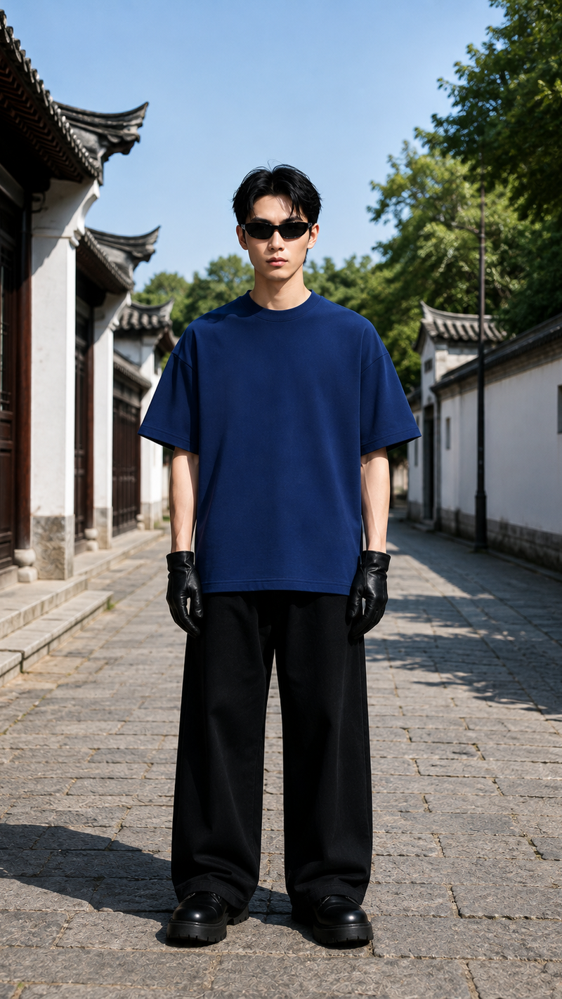 260 GSM UNISEX ROYAL BLUE COTTON OVERSIZED TSHIRT