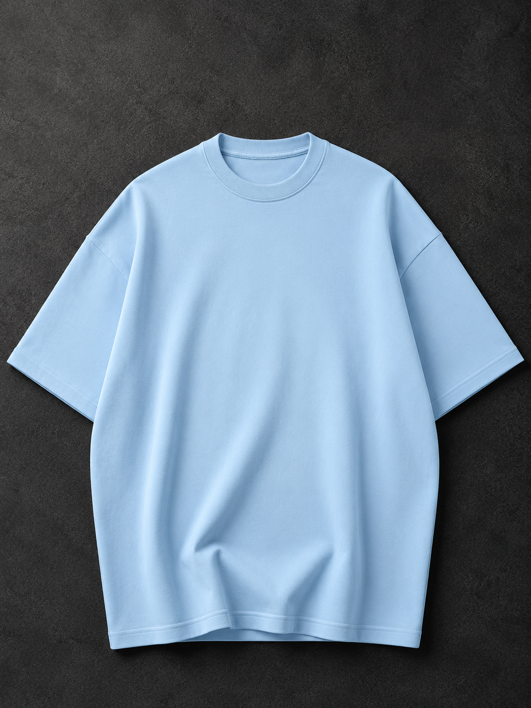 260 GSM UNISEX BABY BLUE COTTON OVERSIZED TSHIRT