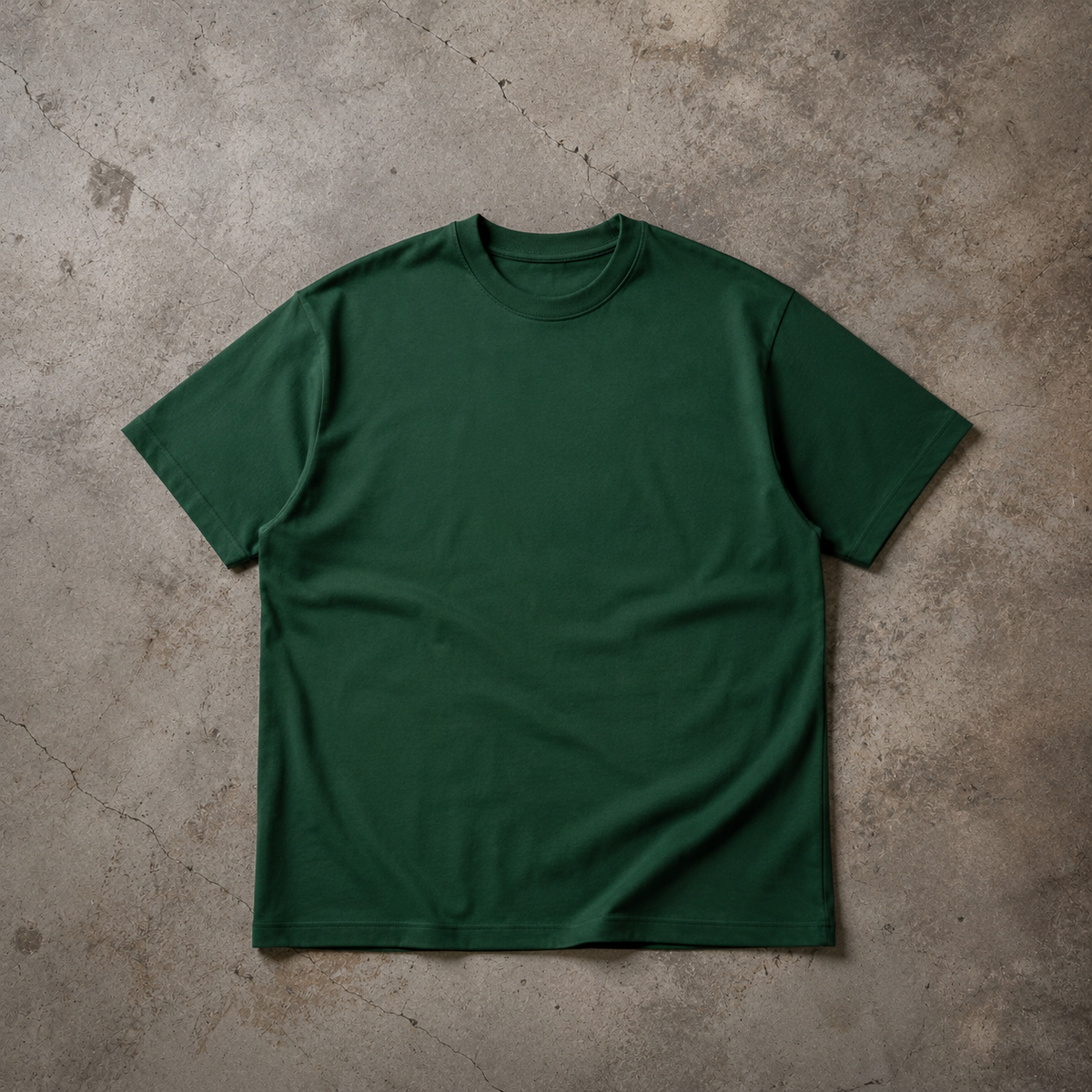 260 GSM UNISEX BOTTLE GREEN COTTON OVERSIZED TSHIRT