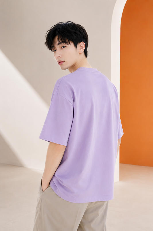 260 GSM UNISEX LAVENDER COTTON OVERSIZED TSHIRT
