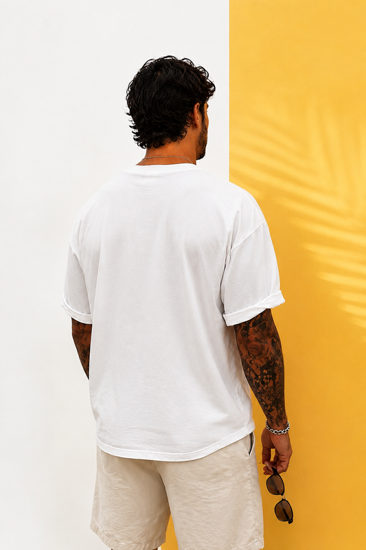 260 GSM UNISEX WHITE COTTON OVERSIZED TSHIRT