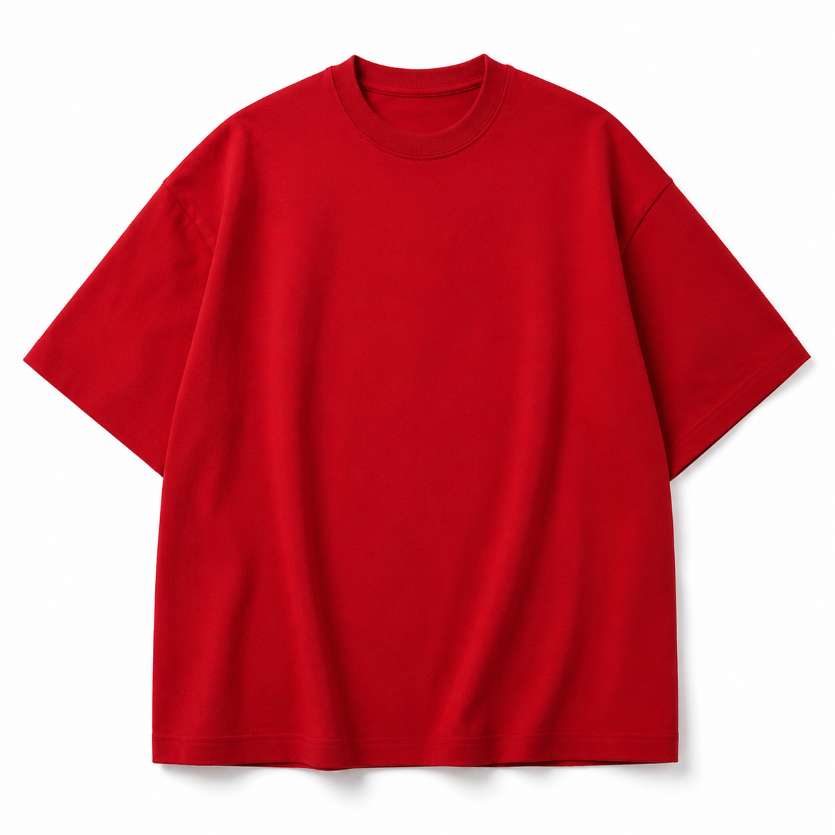 260 GSM UNISEX RED COTTON OVERSIZED TSHIRT