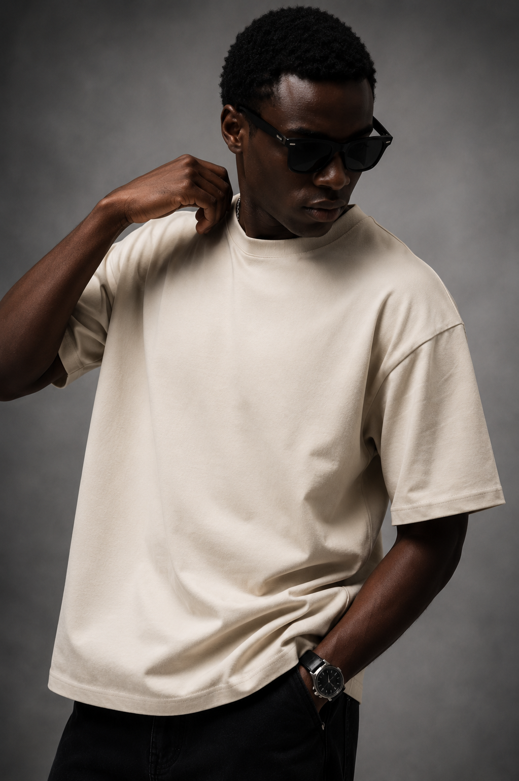 260 GSM UNISEX OFF WHITE COTTON OVERSIZED TSHIRT