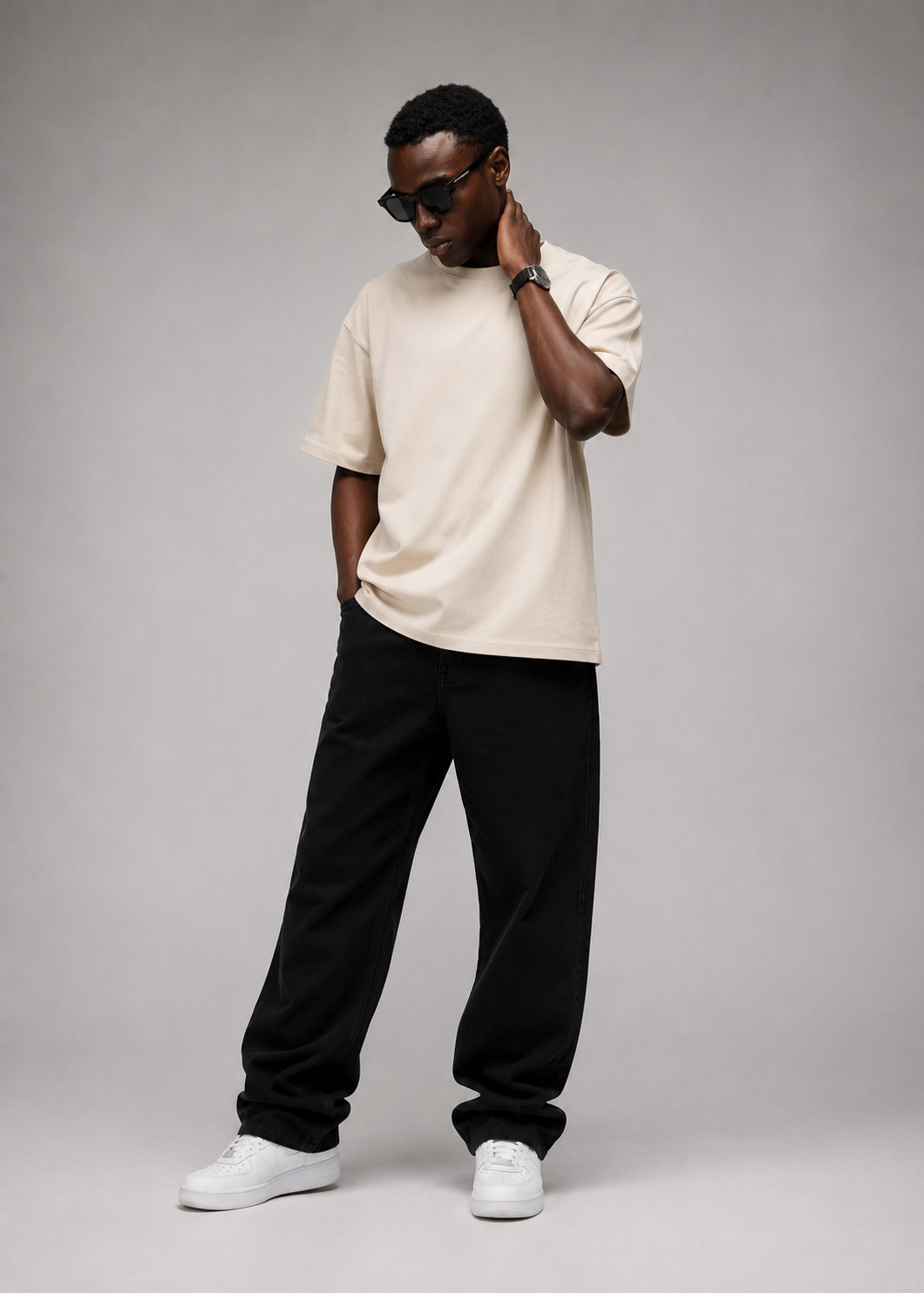 260 GSM UNISEX OFF WHITE COTTON OVERSIZED TSHIRT