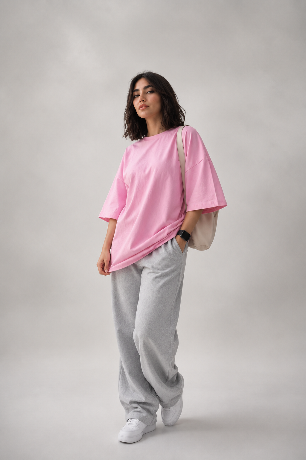 260 GSM UNISEX BABY PINK COTTON OVERSIZED TSHIRT